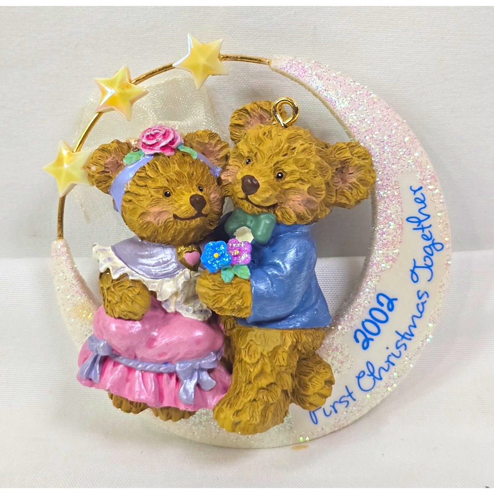 Carlton Cards Heirloom Collection 2002 Dated Teddy Bears Christmas Ornament